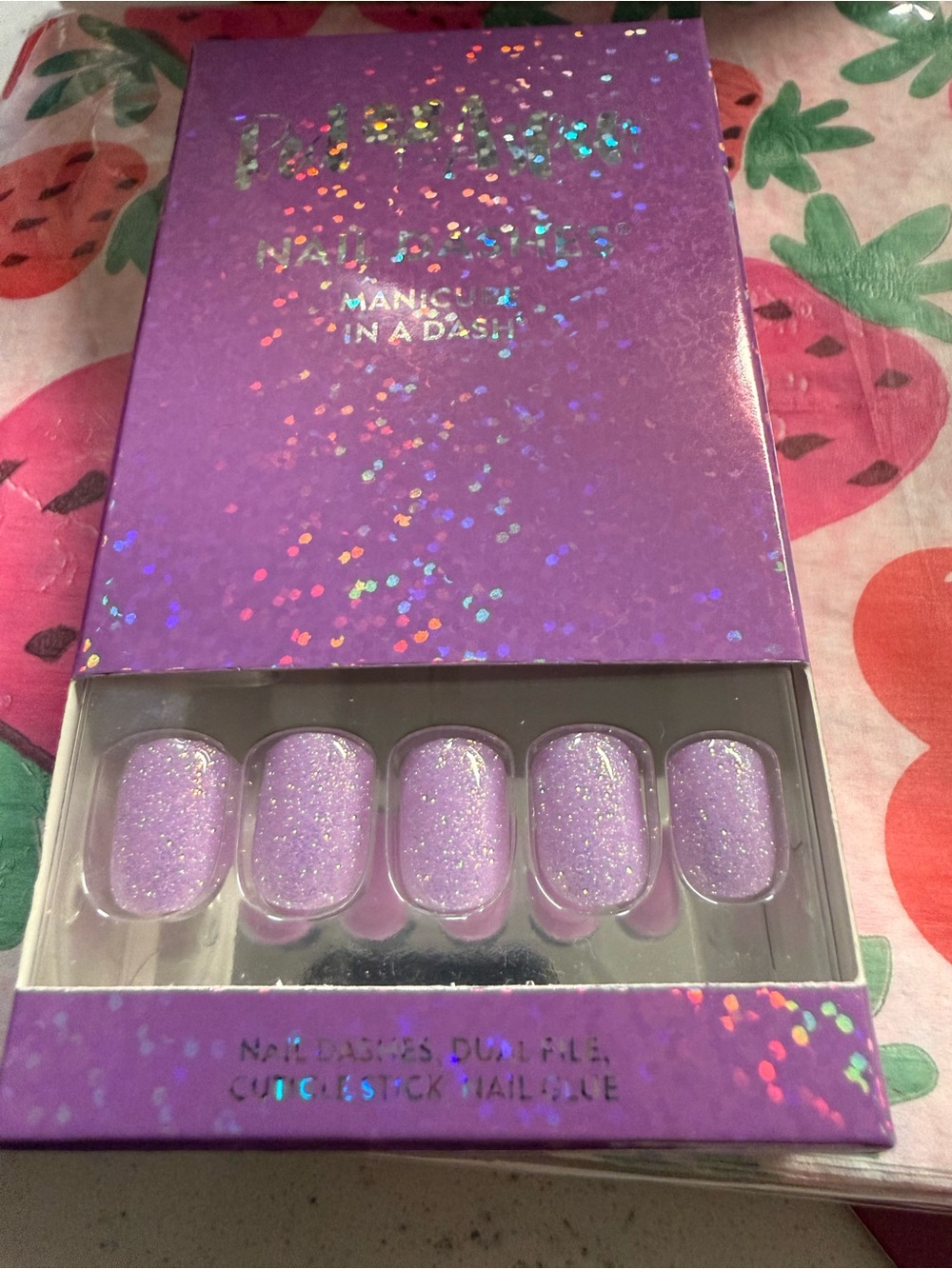 🌸RED ASPEN Purple Glitter Press-On Nails – Manicure In A Dash